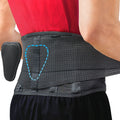 Sparthos back support belt with lumbar pad in black