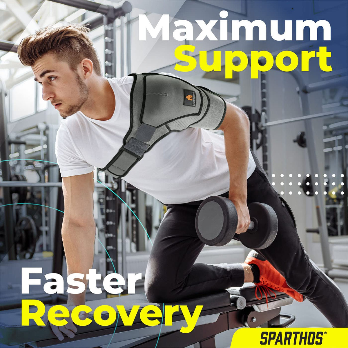 Sparthos shoulder brace adjustable chest and arm straps